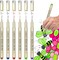 Micro Pen, Fine Point Pen with 6 Colors, Waterproof Archival Ink, 0.25mm Fineliner Ink Pens for Artist Illustration, Sketching, Anime, Manga, Technical Drawing and Scrapbooking